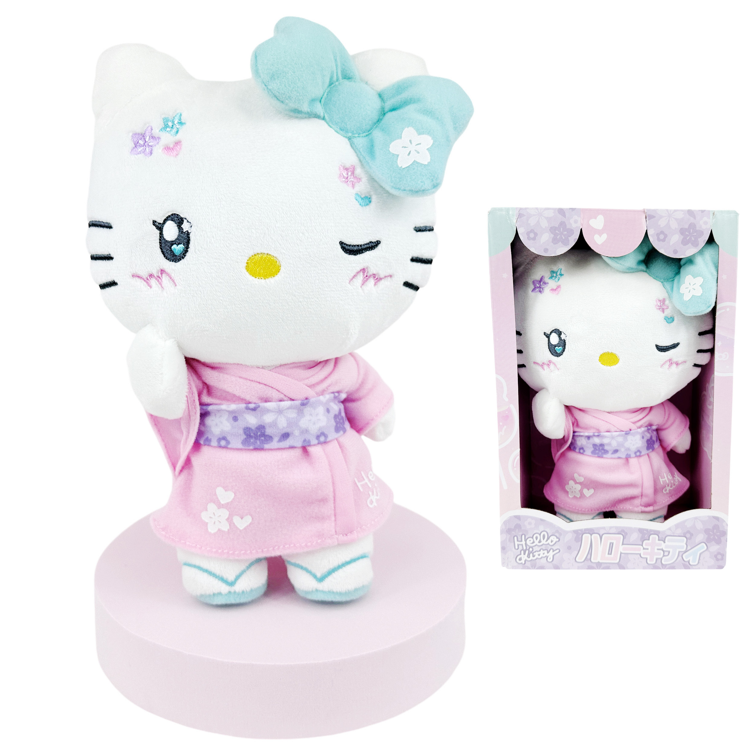 Hello Kitty Mjukis Gosedjur i Presentförpackning - 50th Anniversary Kawaii Kimono 24 cm - 12