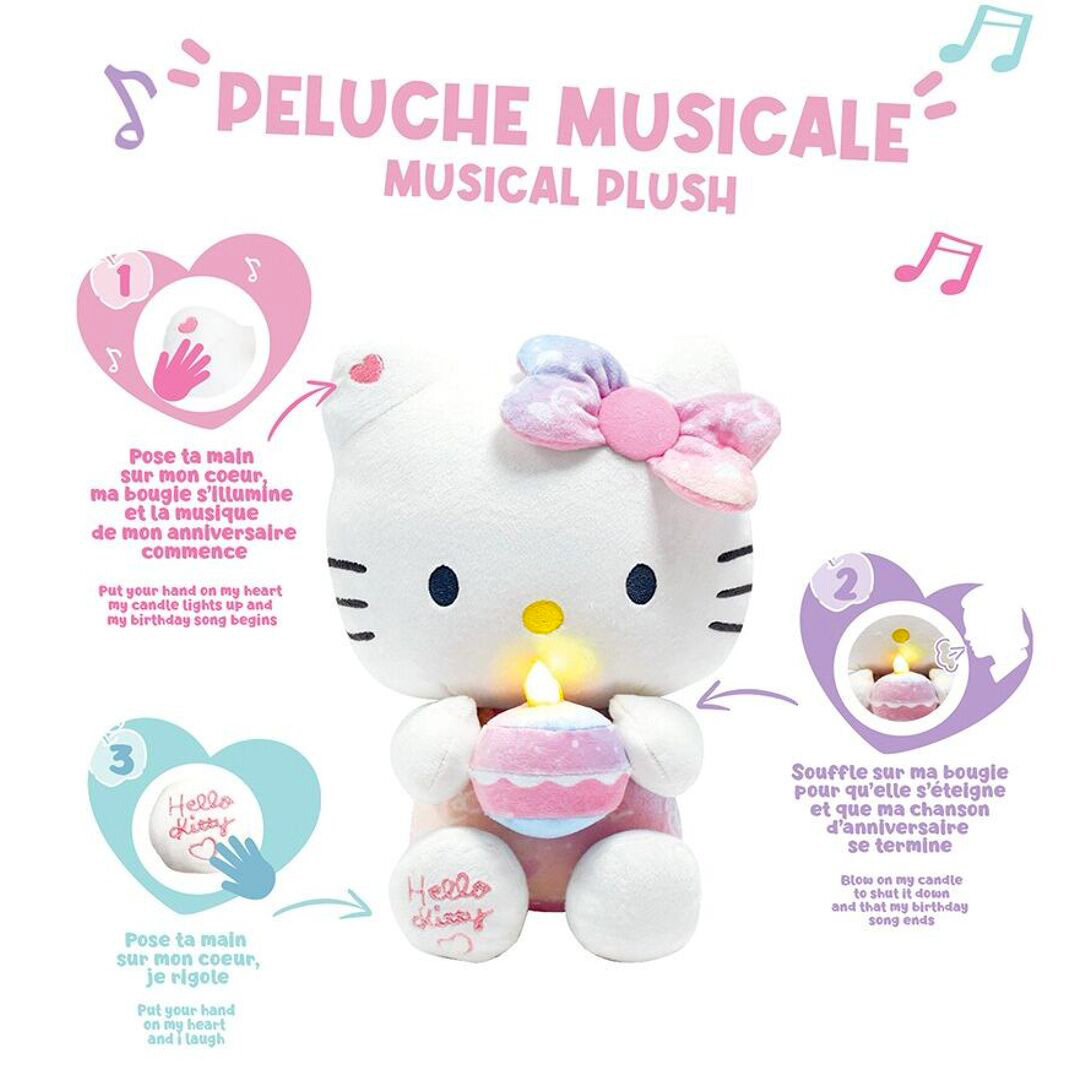 Hello Kitty Interaktivt Mjukis Gosedjur i Presentförpackning - 50th. Anniversary Birthday Musical 27 cm - 5