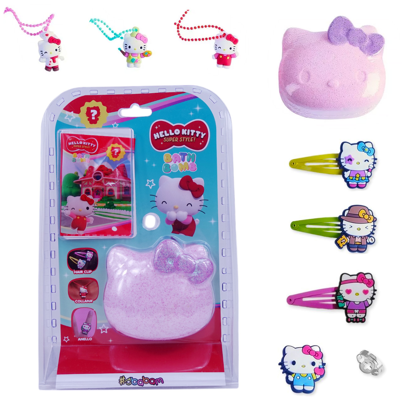 Hello Kitty Brusande Badbomb med överraskning - Ljusrosa