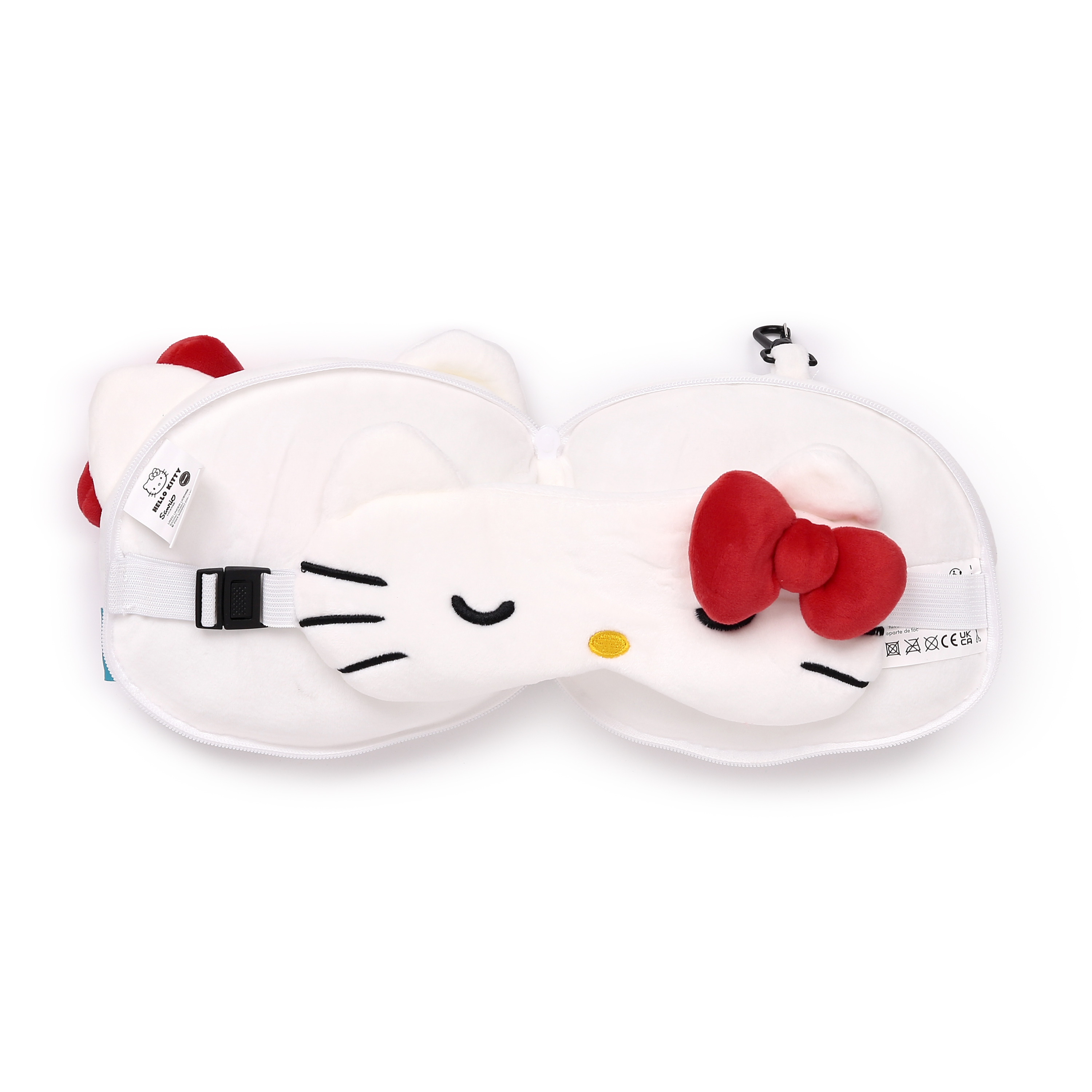 Hello Kitty Plysch Resekudde & Ögonmask - Relaxeazzz Resekudde för Vuxna och Barn - 2