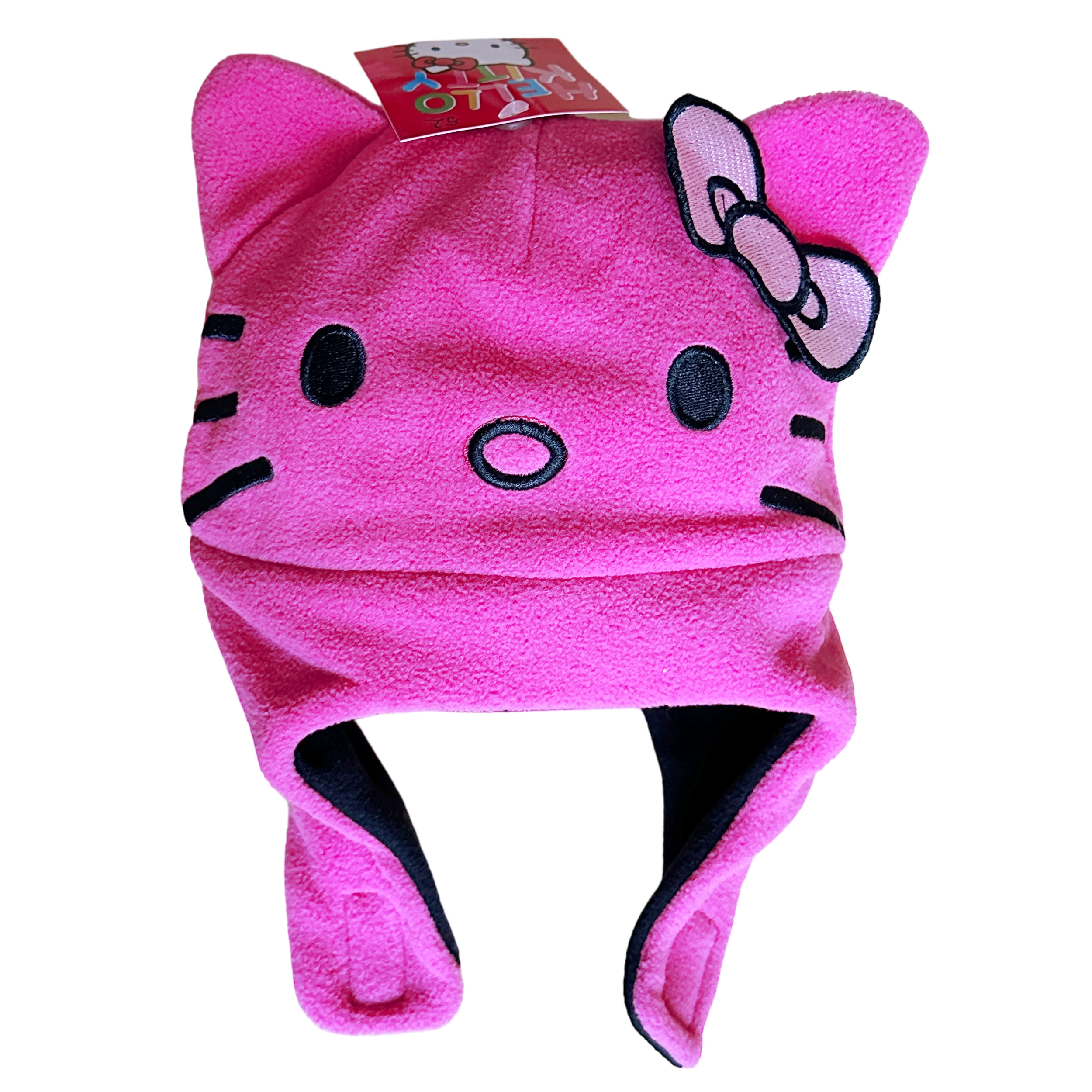 Hello Kitty Barnmössa med Öronlappar - Rosa Fleece - 3