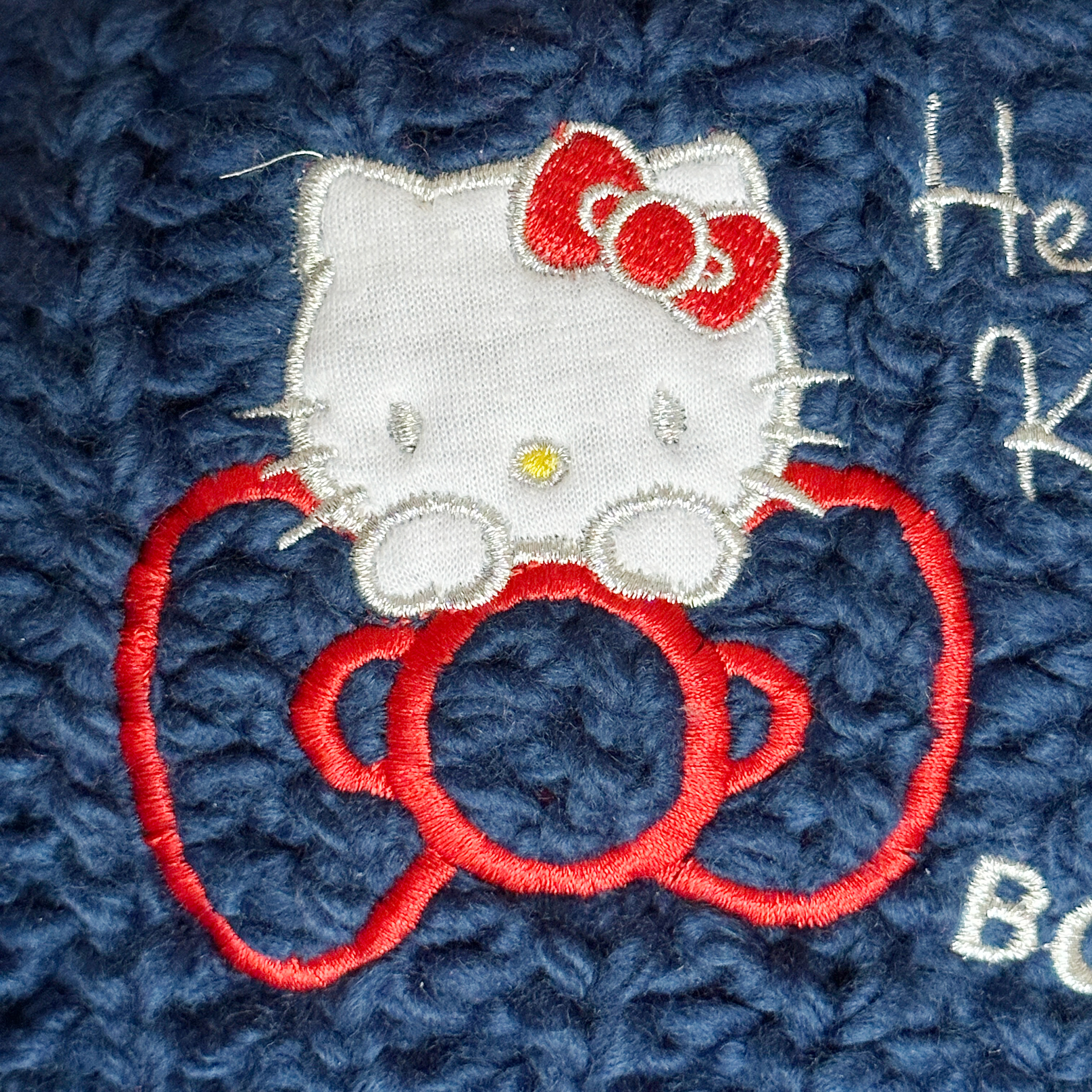 Hello Kitty Barnmössa  - Blå stickad - 2