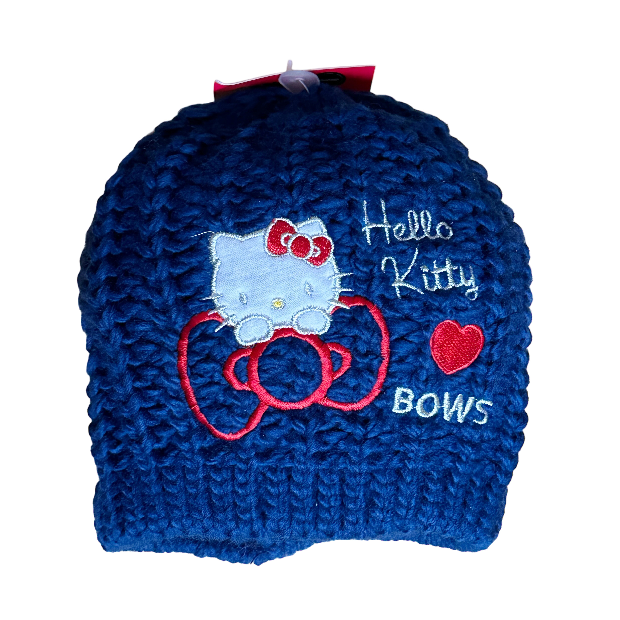 Hello Kitty Barnmössa  - Blå stickad