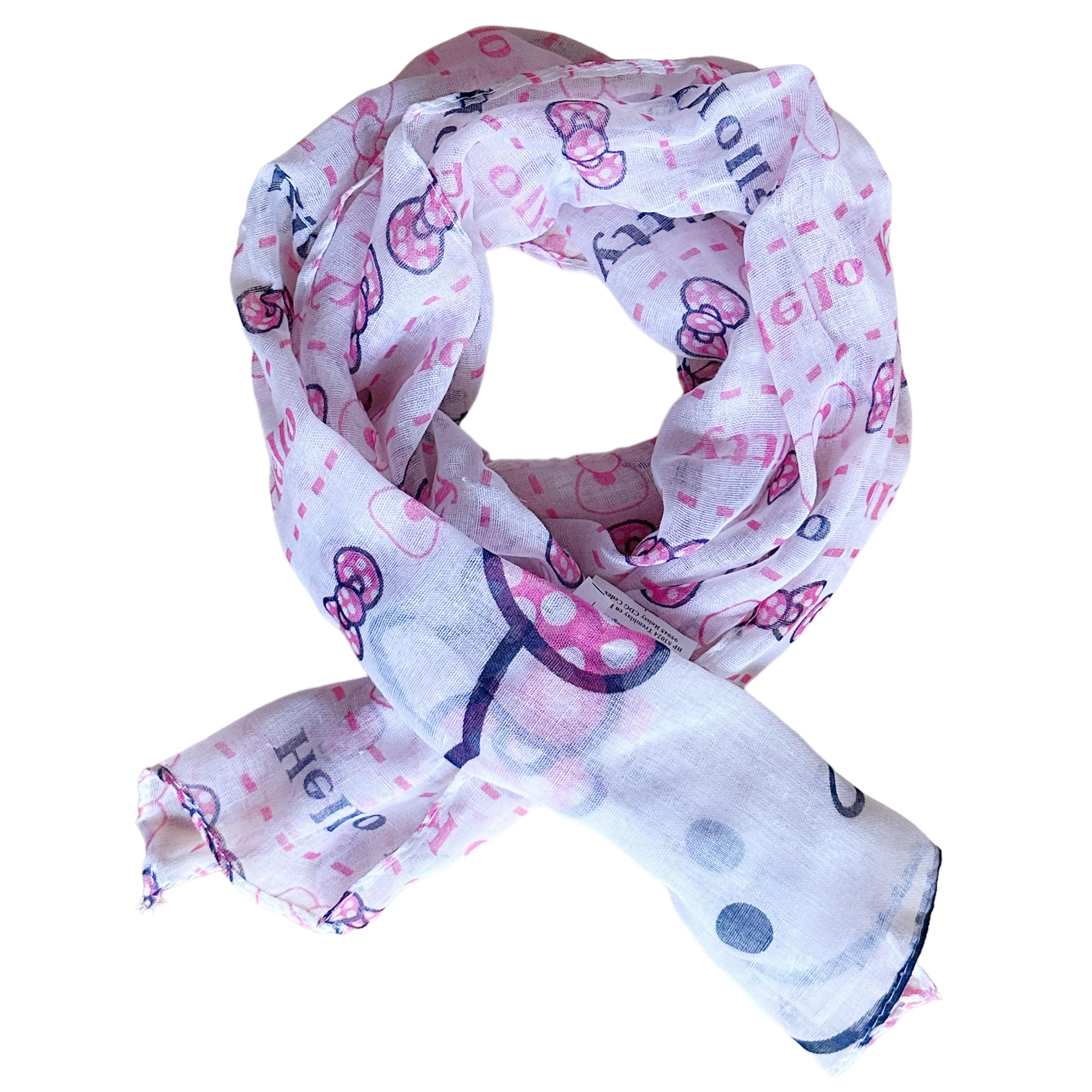 Hello Kitty Sjal Vit/Rosa