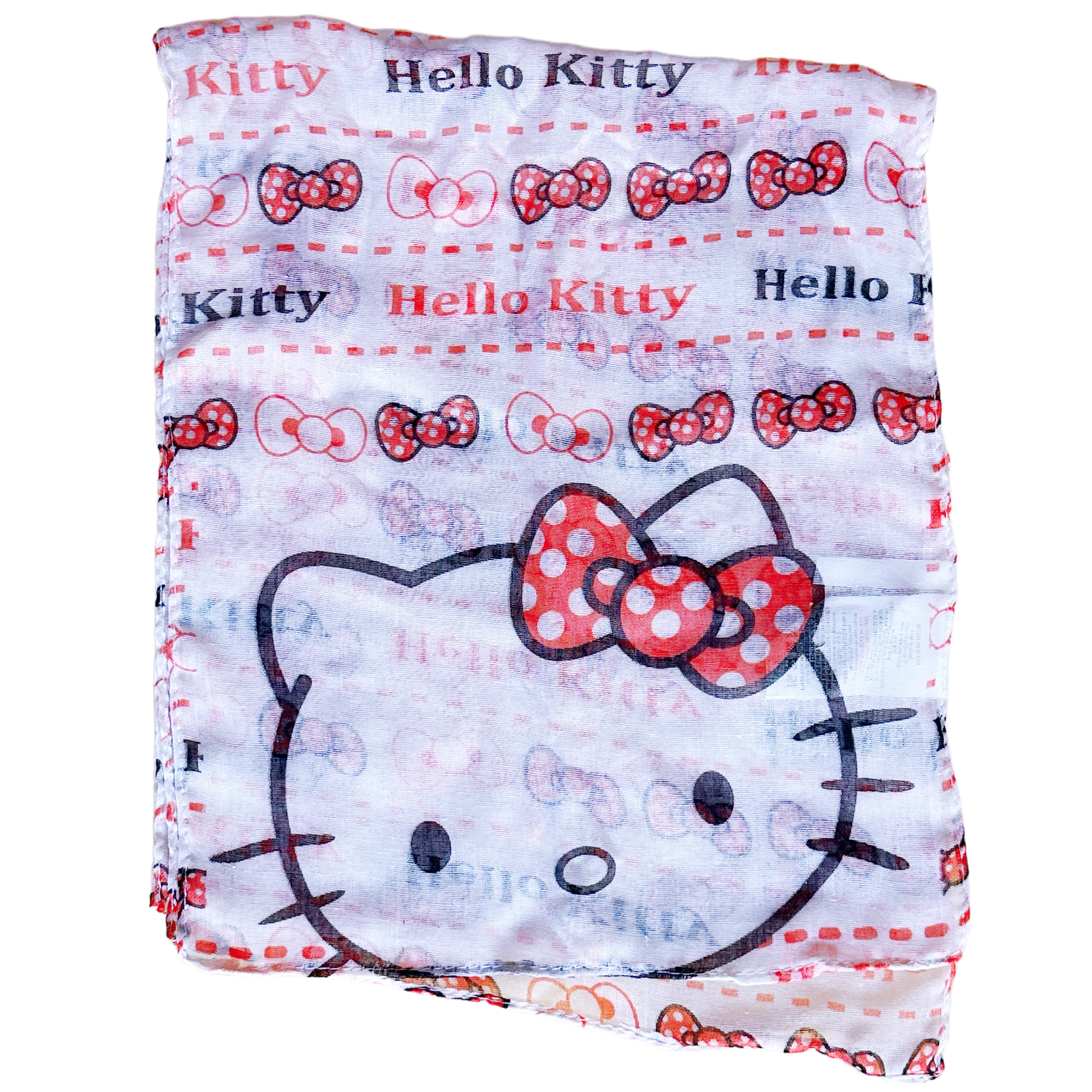 Hello Kitty Sjal Vit/Röd - 2
