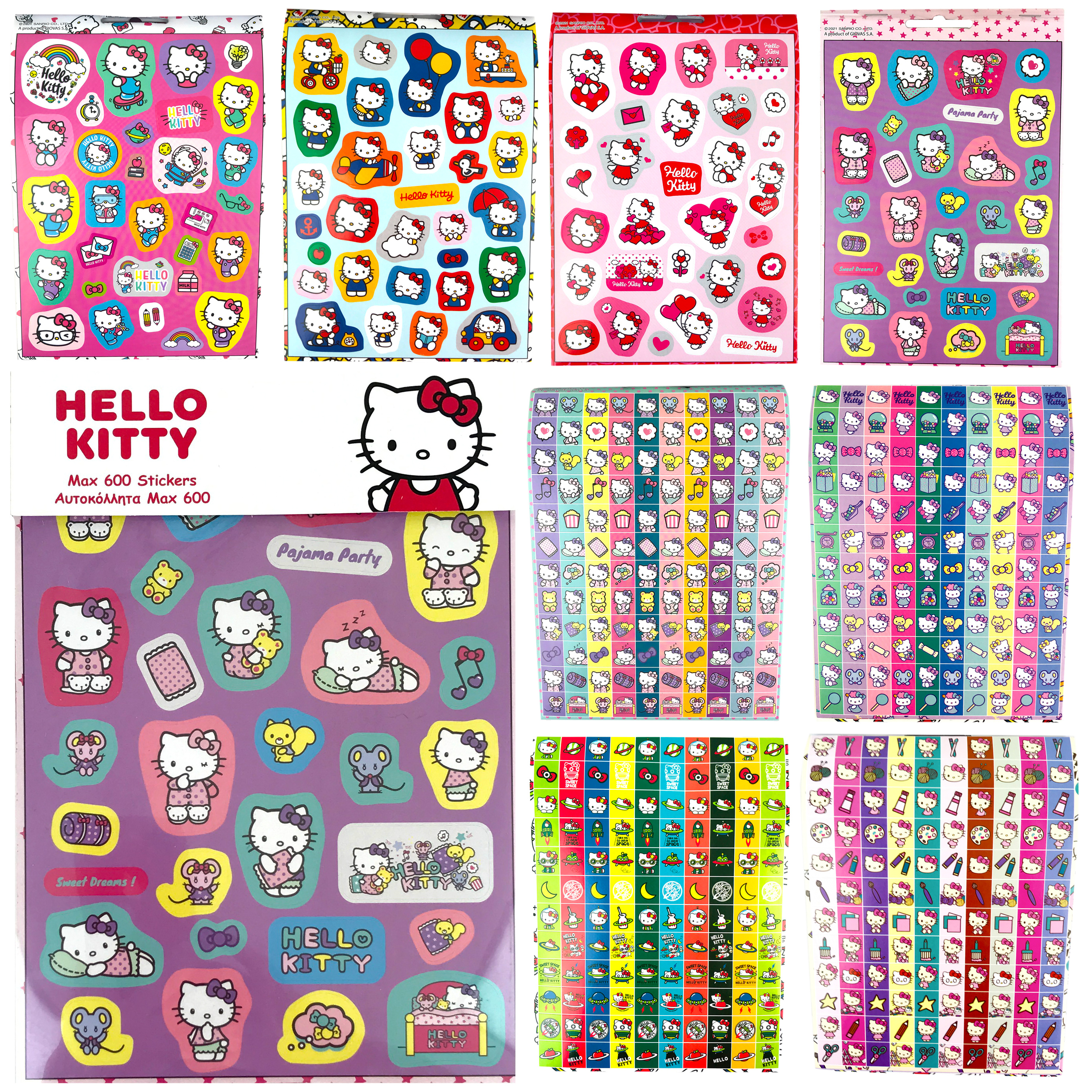 Hello Kitty Klistermärken 8 st ark - 600 st