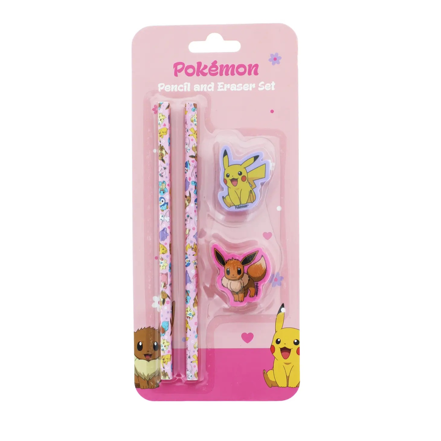 Pokémon Blyertspennor med figurformade suddgummin  - 2