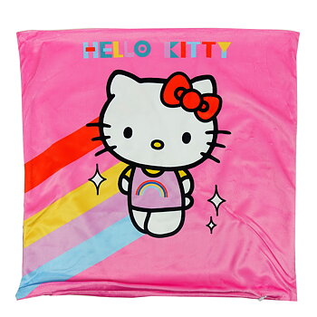 Hello Kitty Kuddfodral i Plysch 40 x 40 cm - Rainbow