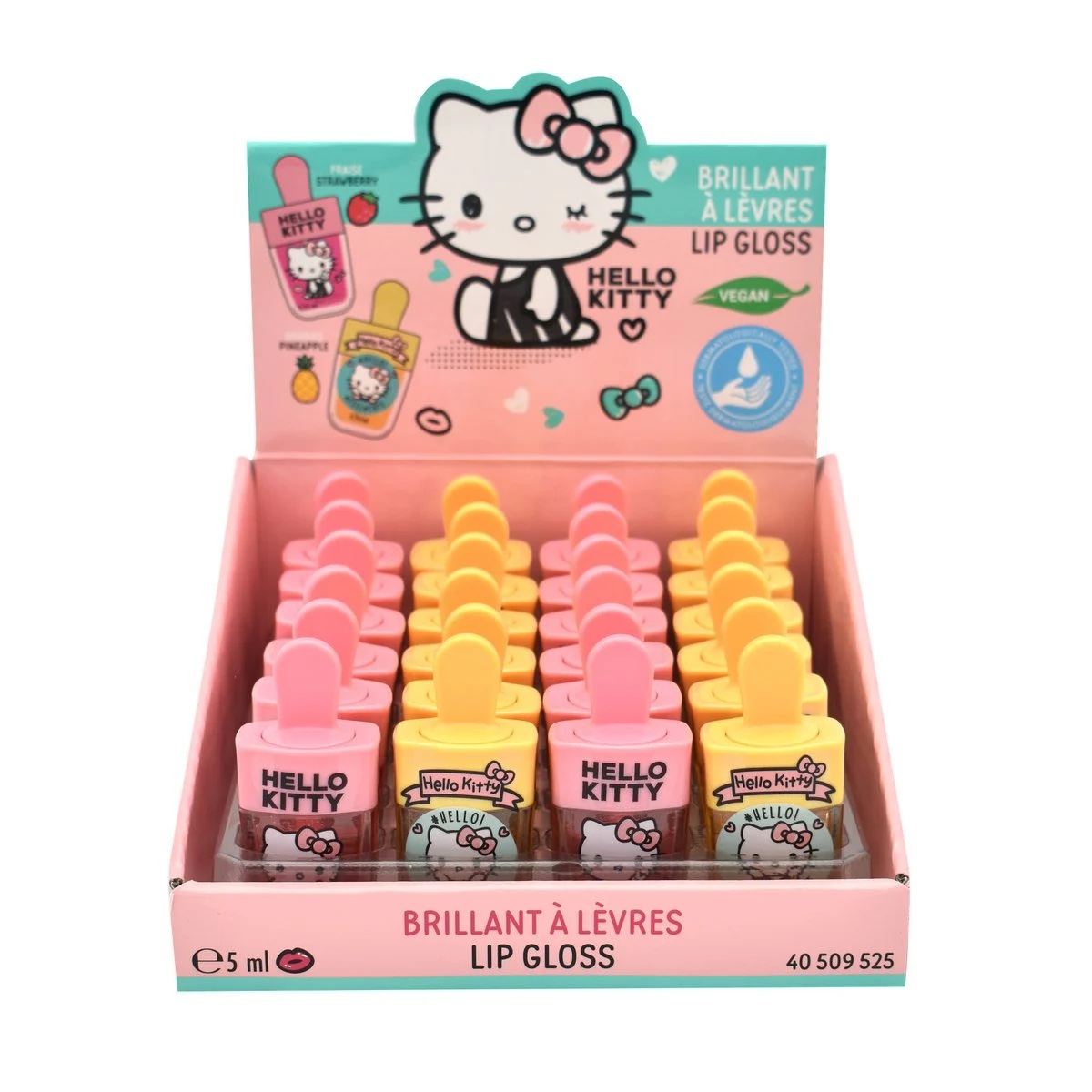 Sanrio Hello kitty Läppglans - Jordgubb & Ananas - 6
