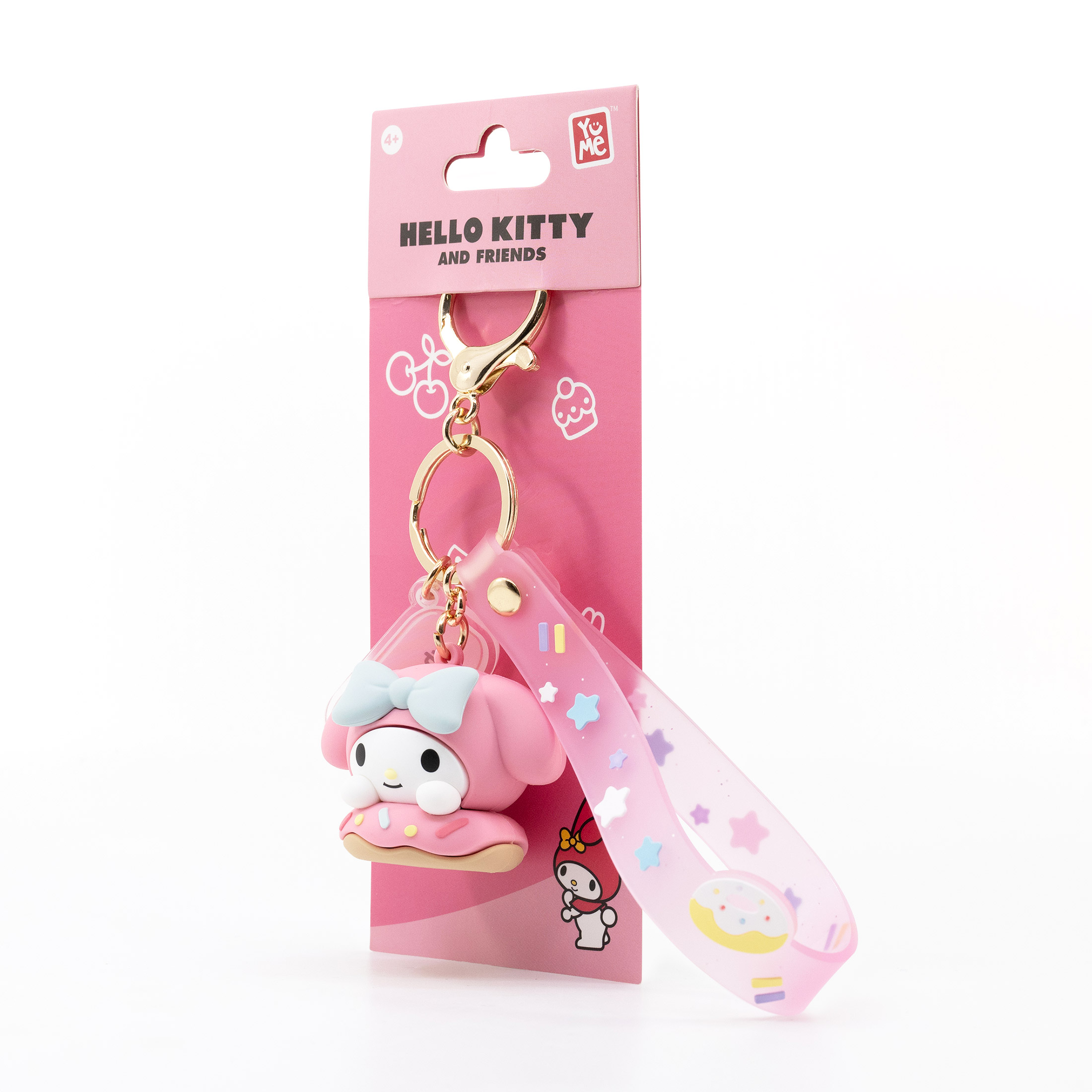 My Melody 3D nyckelring/bag charm med silikonband - Donut - 2