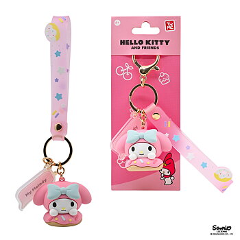My Melody 3D nyckelring/bag charm med silikonband - Donut