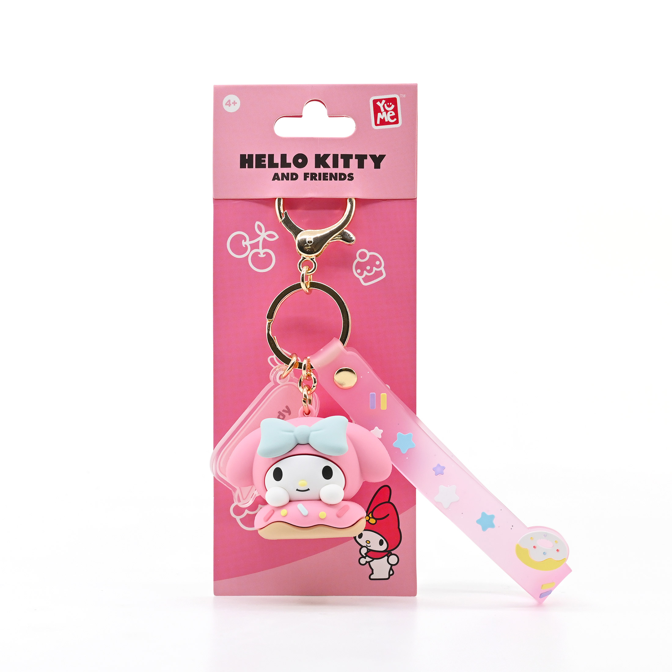 My Melody 3D nyckelring/bag charm med silikonband - Donut - 4