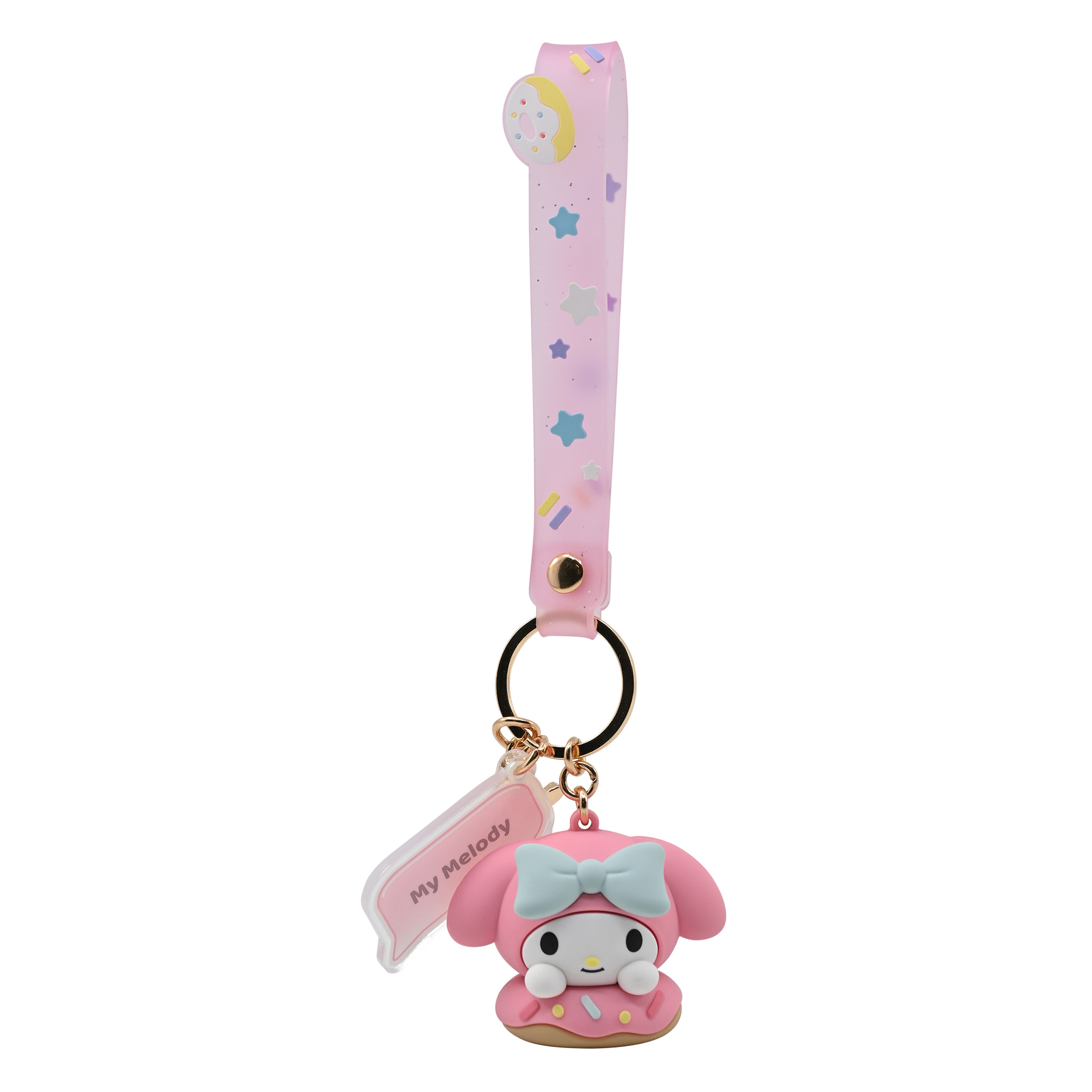 My Melody 3D nyckelring/bag charm med silikonband - Donut - 3