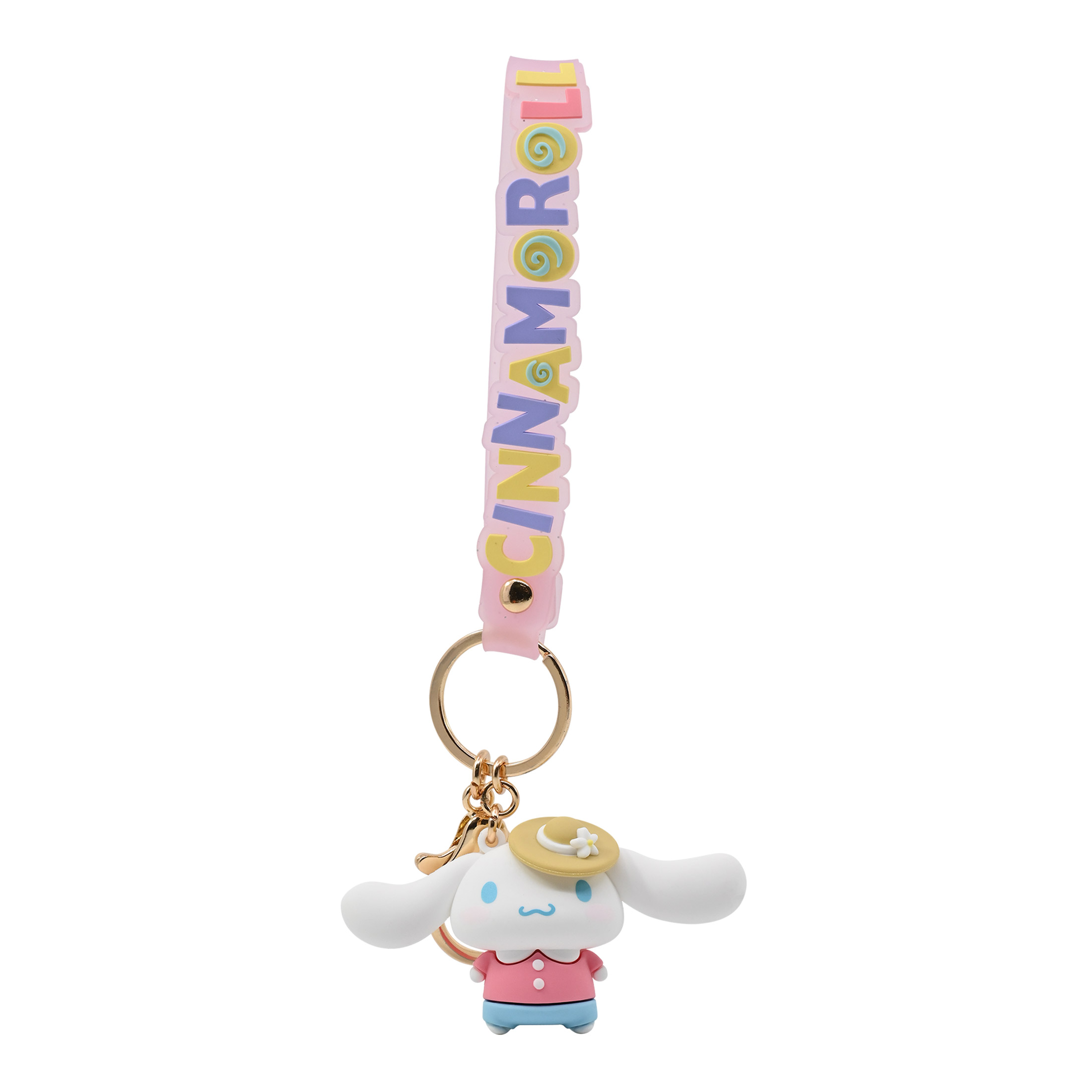 Cinnamoroll 3D nyckelring/bag charm med silikonband - Four Seasons Straw Hat - 3