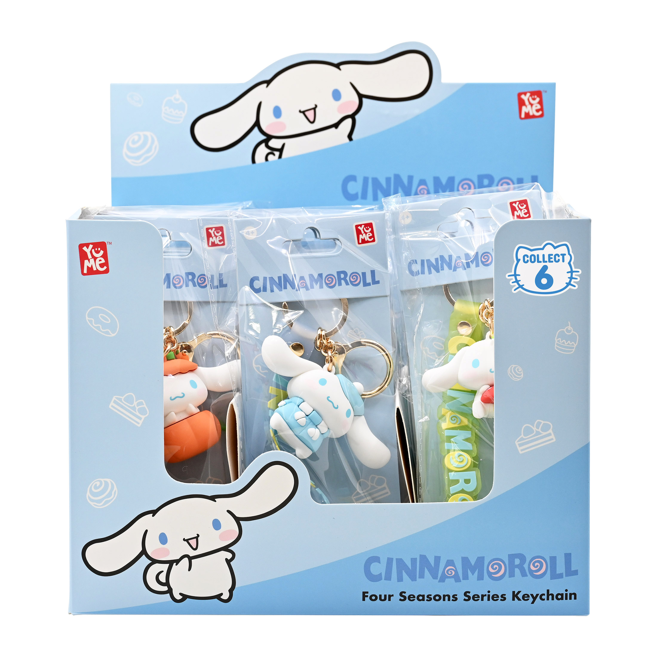 Cinnamoroll 3D nyckelring/bag charm med silikonband - Four Seasons Straw Hat - 5