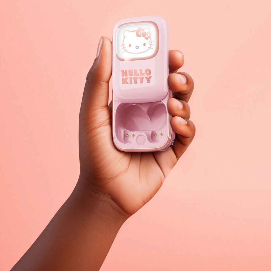 Hello Kitty Slide Case - TWS Earpods i Rosa - 6