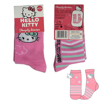 Hello Kitty Strumpor Rosa  - St 23/26, 27/30, 31/34