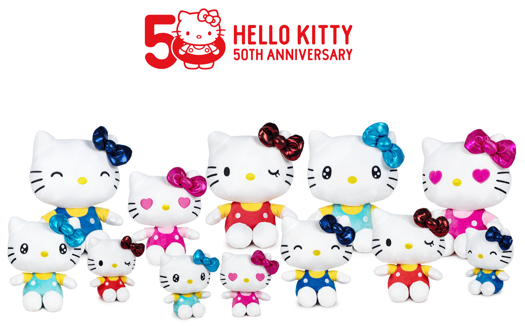 Hello Kitty 50th Anniversary Mjukis Gosedjur 35 x 28 x 16 cm - Röd - 2