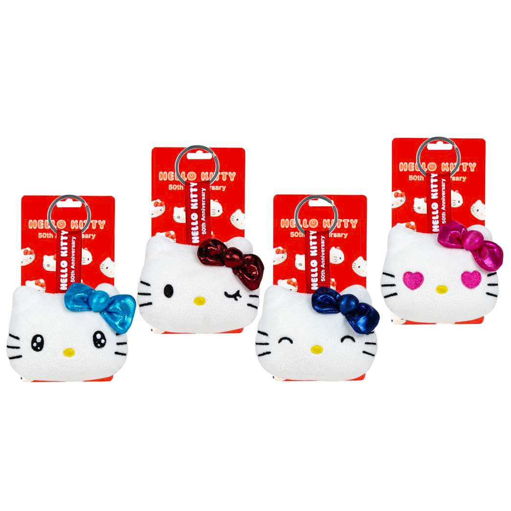 Hello Kitty 50th Anniversary Mjukis Nyckelring 10 x 8 x 5 cm - Röd ...