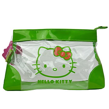 Hello Kitty Transparent Necessär - Grön