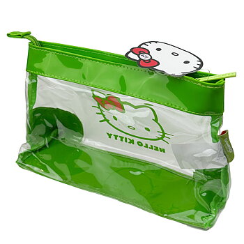 Hello Kitty Transparent Necessär - Grön