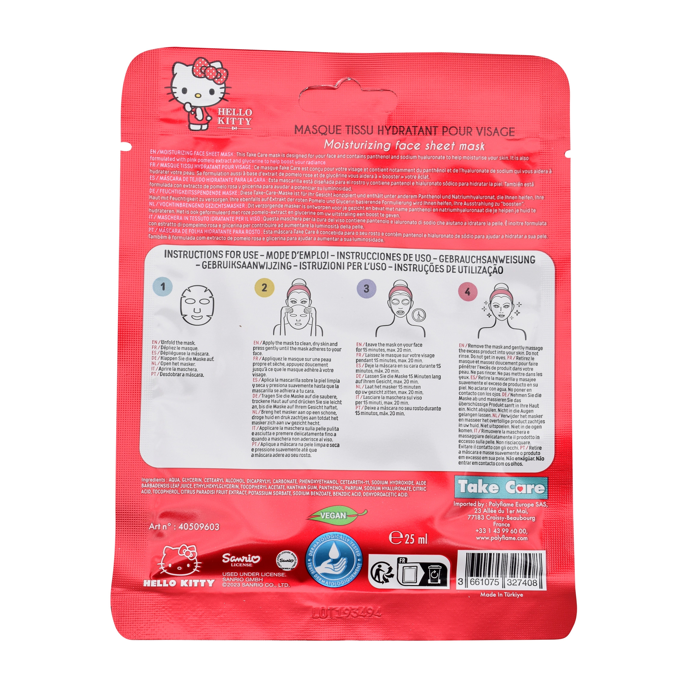 Hello Kitty Moisturizing Face Sheet Mask -  Ansiktsmask - 2