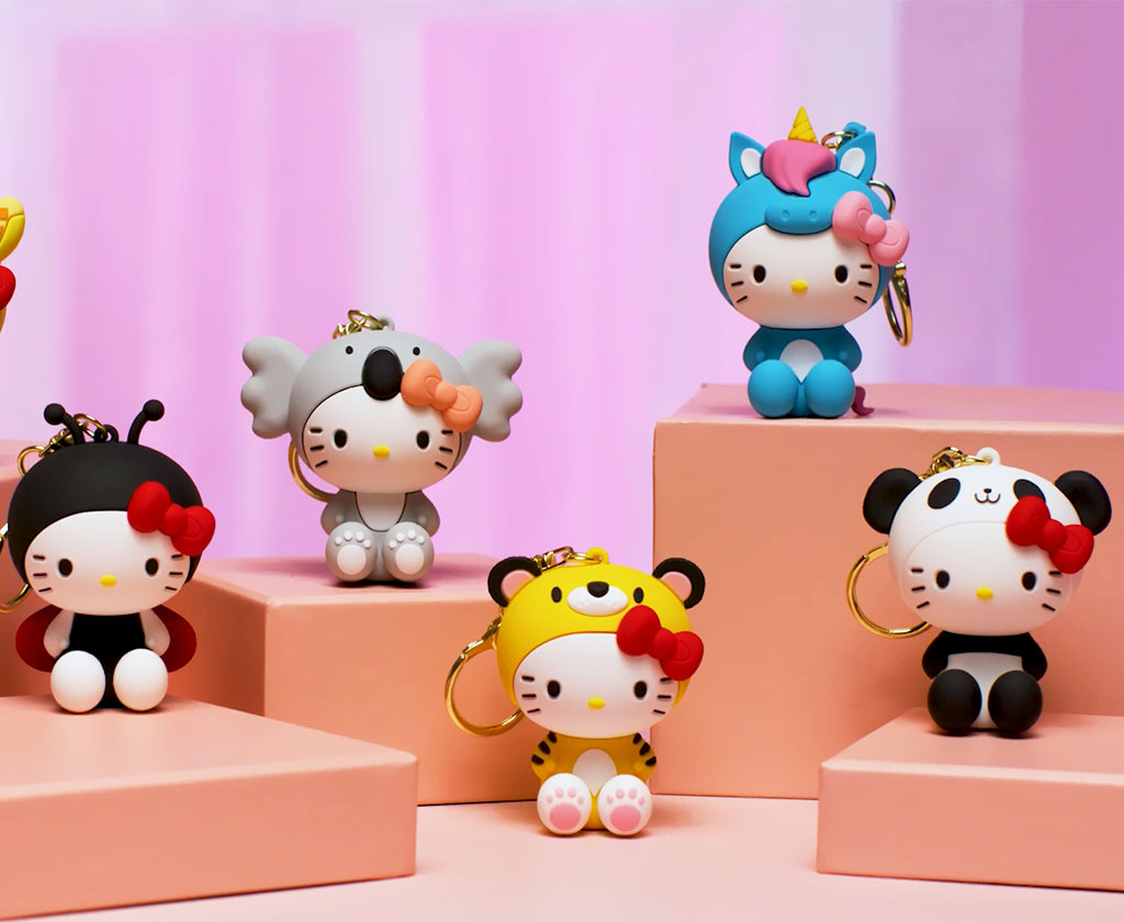 Hello Kitty 3D nyckelring med silikonband - Unicorn - 4