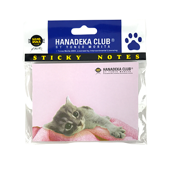 Hanadeka Japan Katt Post it Notes - Rosa