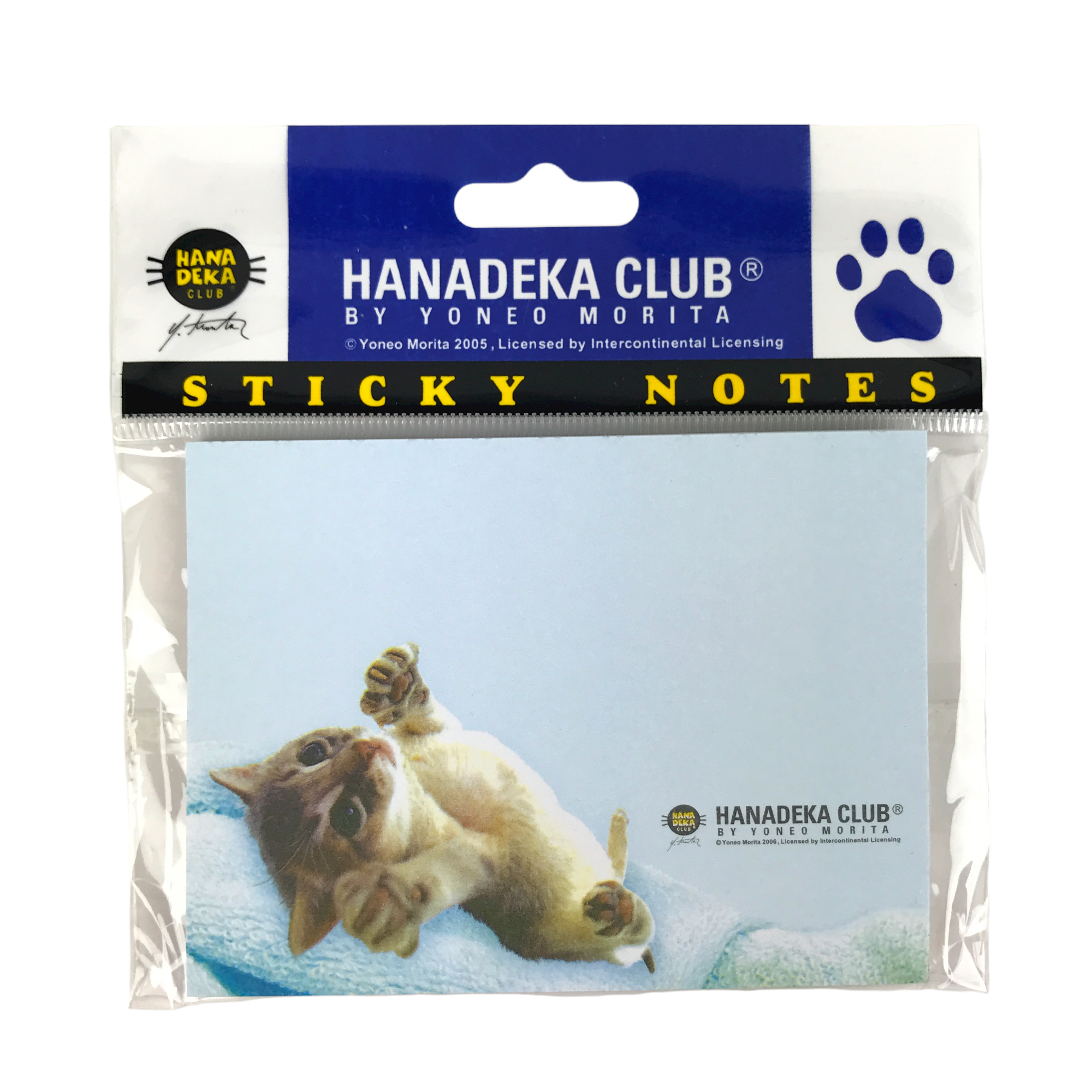 Hanadeka Japan Katt Post it Notes - Blått
