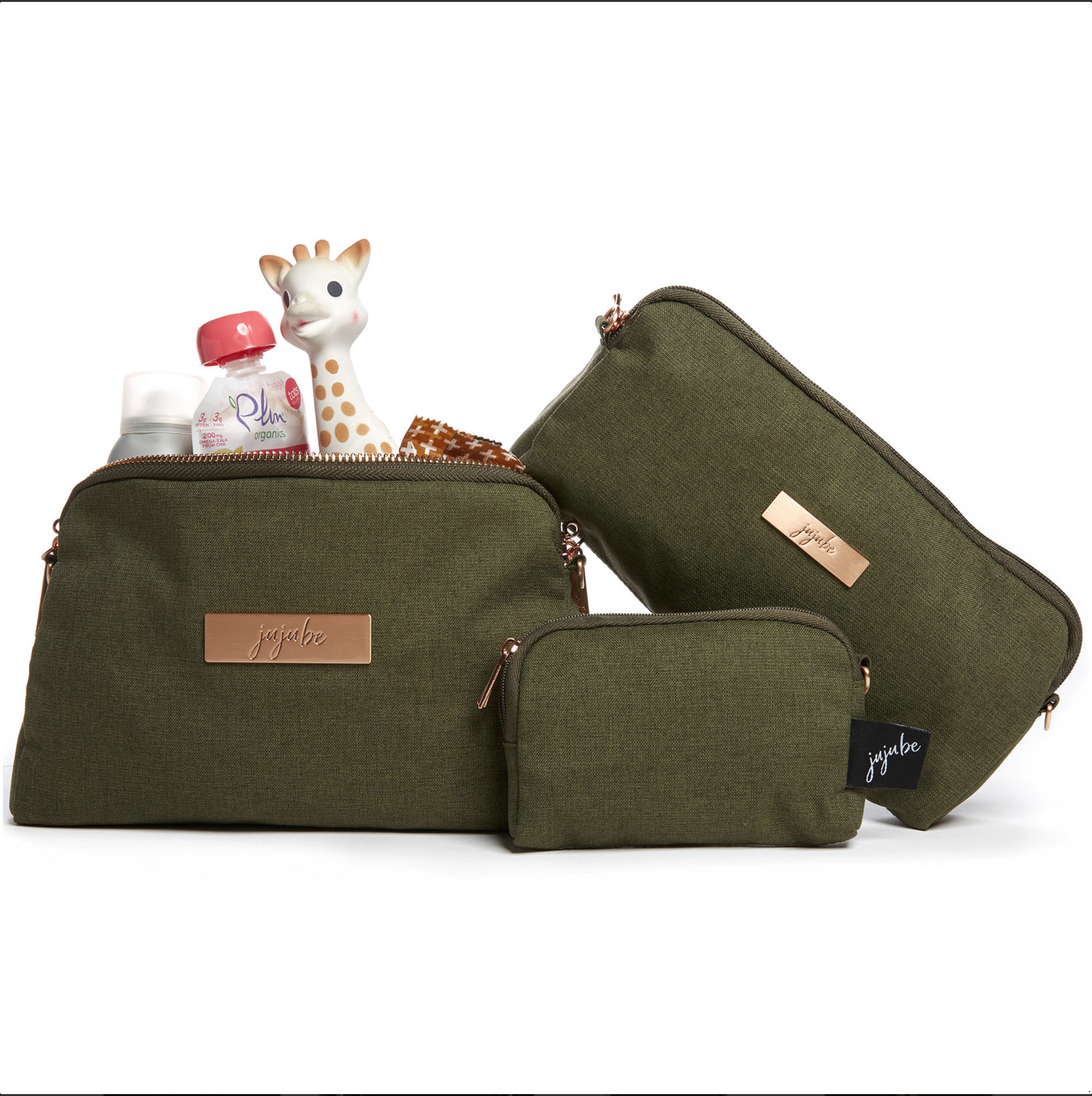 JuJuBe - Be Set Olive Chromatics - Set med 3 st väskor - 3
