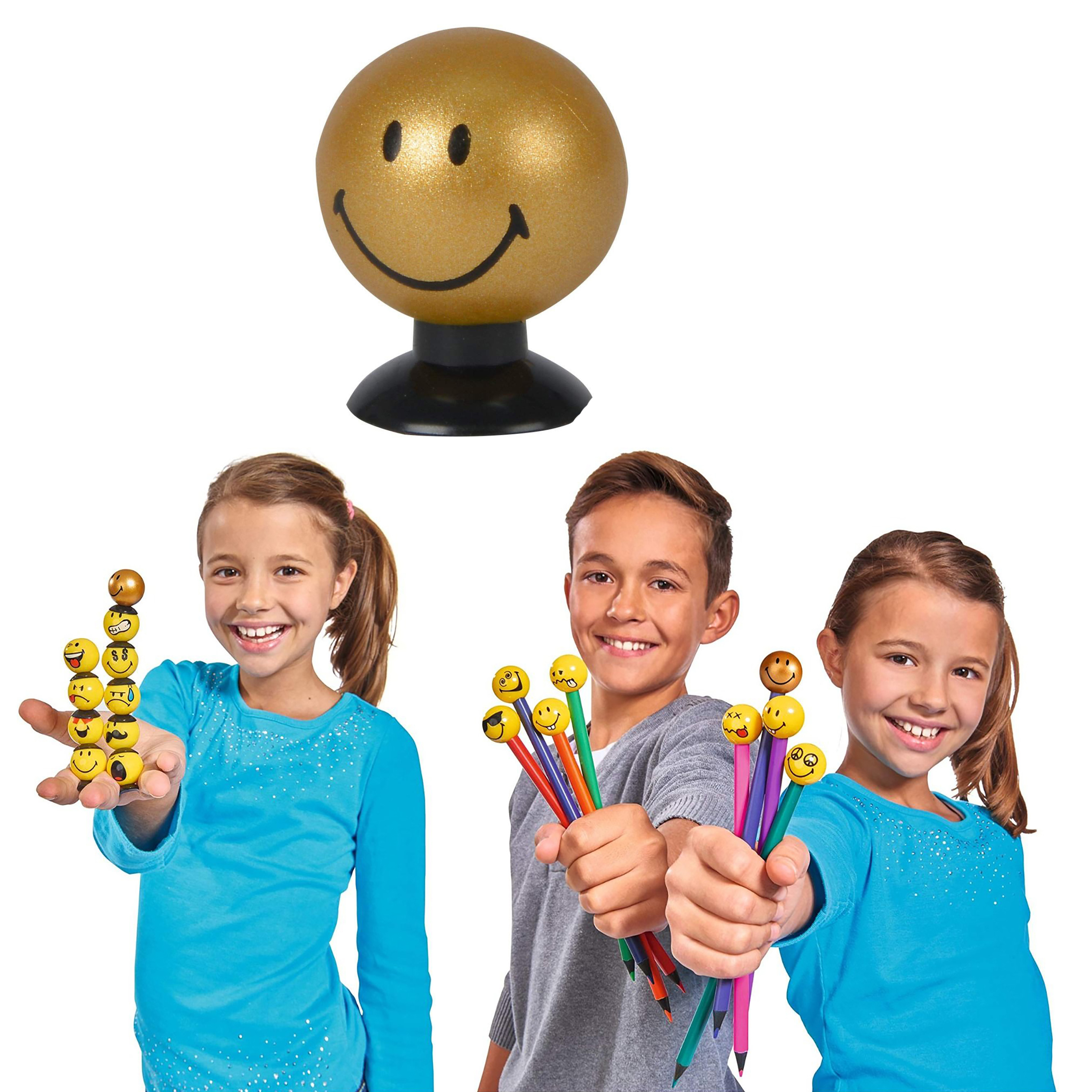 Figurines Smiley Simba - Lot De 50, Avec Ventouses Et Autocollants - Pour Enfants à Partir De 3 Ans