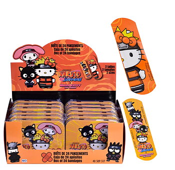 Sanrio Hello Kitty x Naruto Plåster i Metallburk - 24 st
