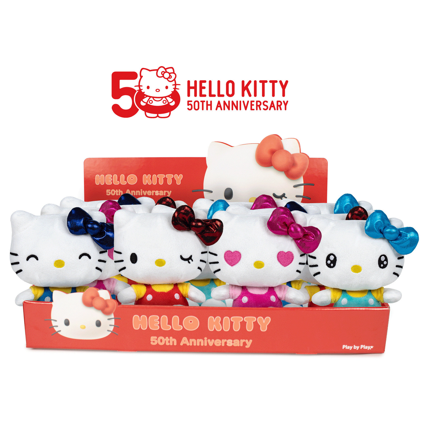 Hello Kitty 50th Anniversary Mjukis Gosedjur 16 cm - Röd - 2