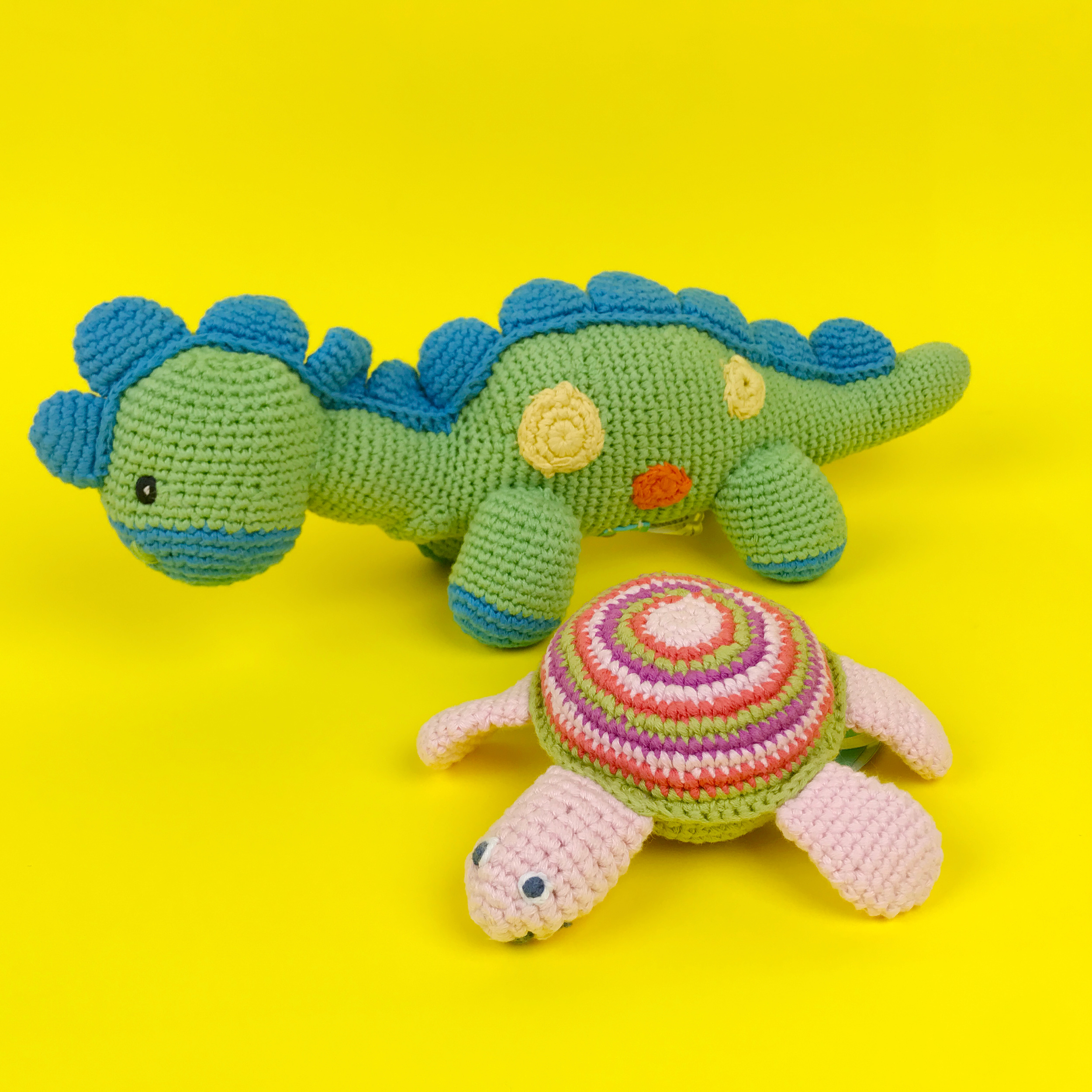 Dinosaurie Gosedjur med Skallra – Steggi grön 30 cm - Ekologisk  - 6