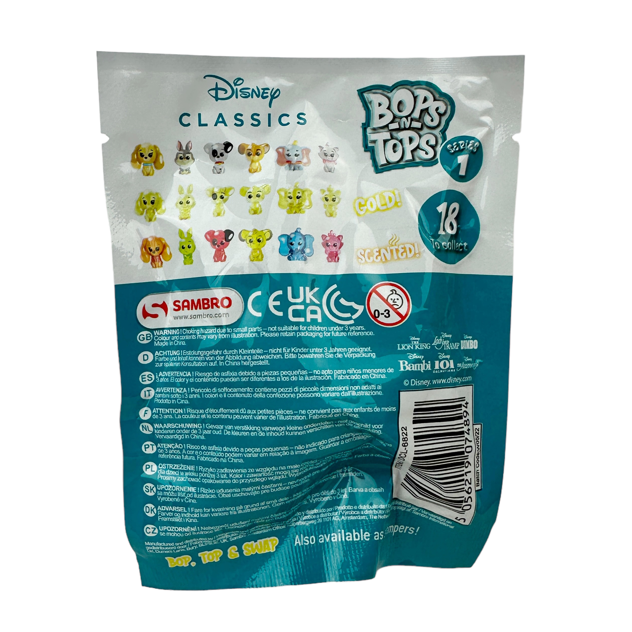 Disney Bops-n-Tops Animals Pencil Topper Blind Bag - 3