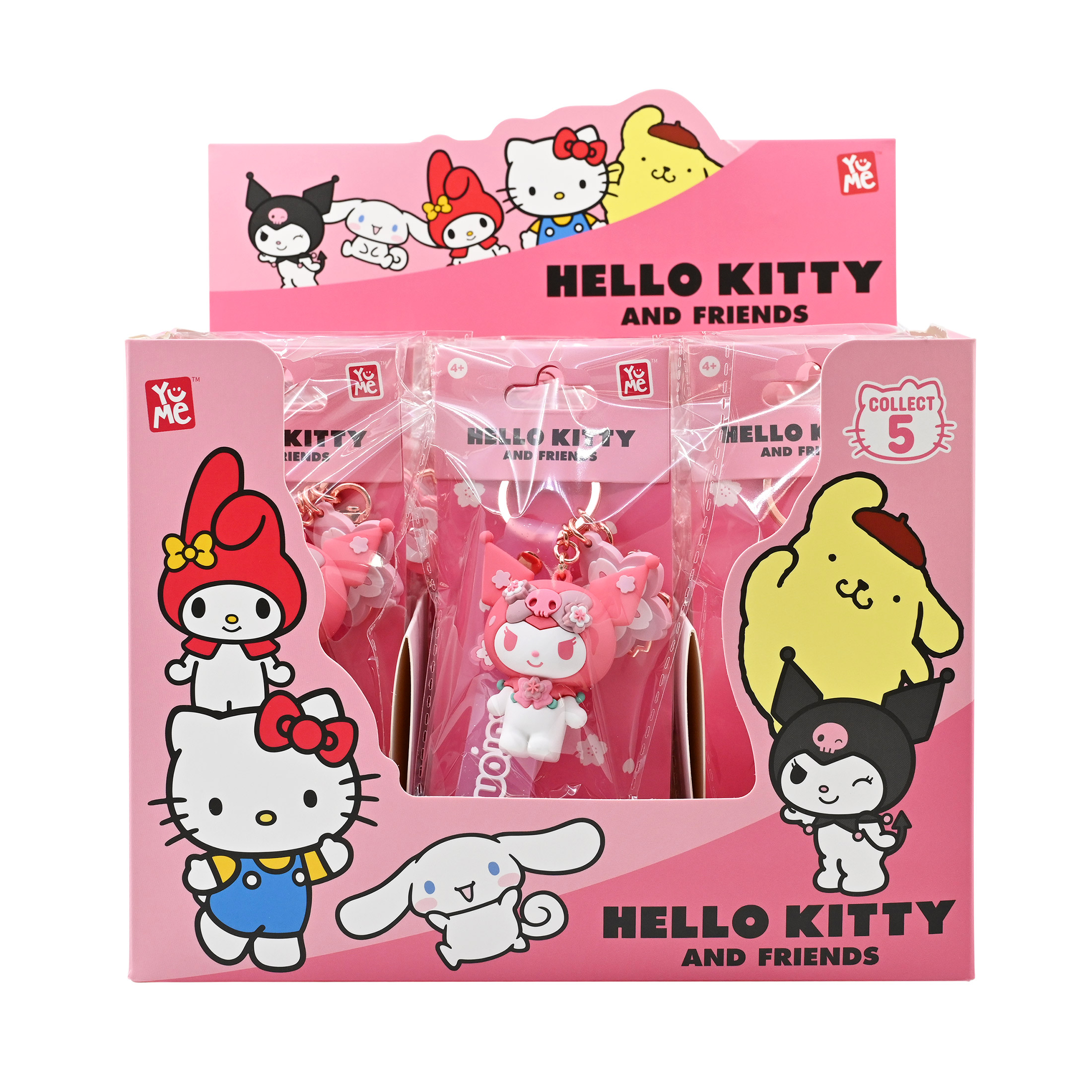 Pom Pom Purin 3D nyckelring/bag charm med silikonband - Sakura - 5