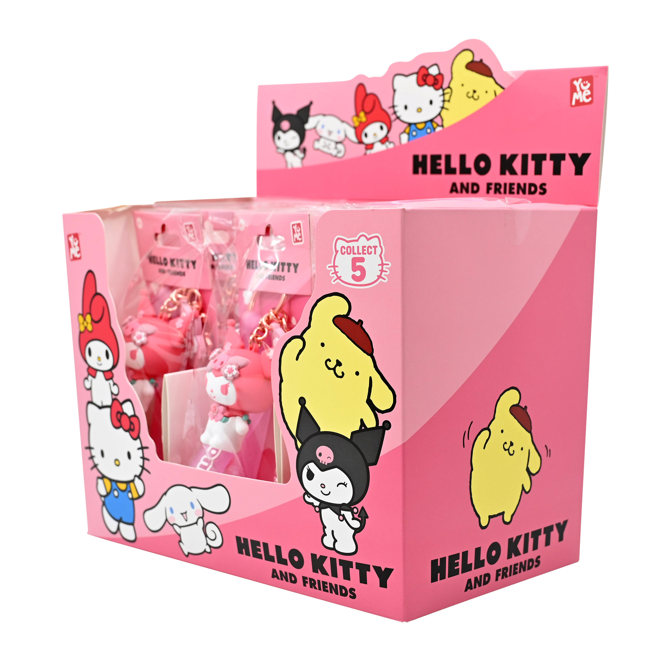 Pom Pom Purin 3D nyckelring/bag charm med silikonband - Sakura - 6