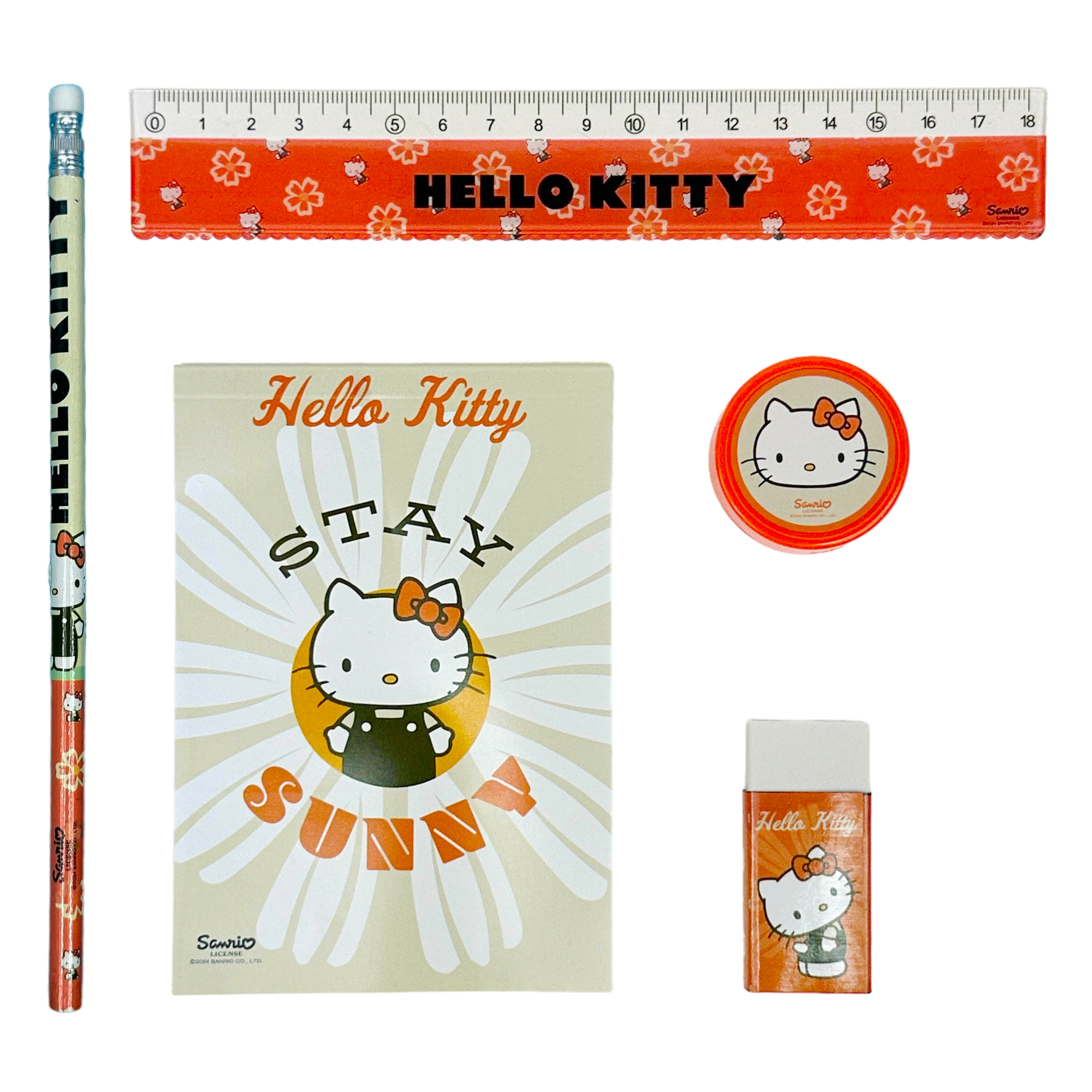 Hello Kitty Pennset i 5 delar - Stay Sunny