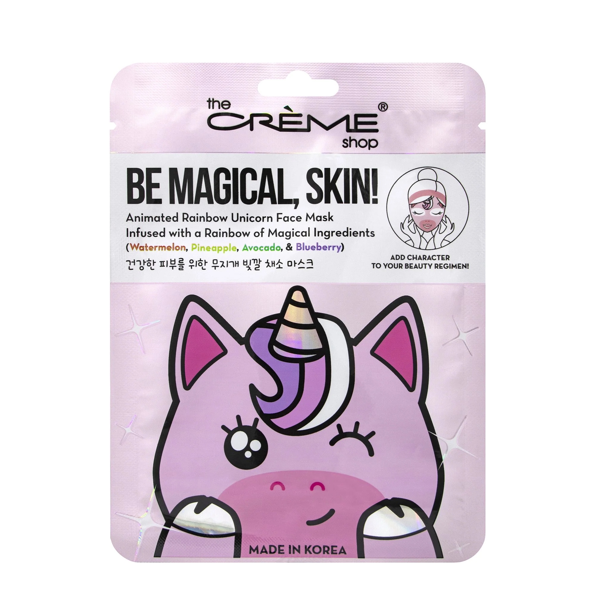 The Créme Shop - Be Magical, Skin! Animated Rainbow Unicorn Face Mask - Rainbow of Magical Ingredients