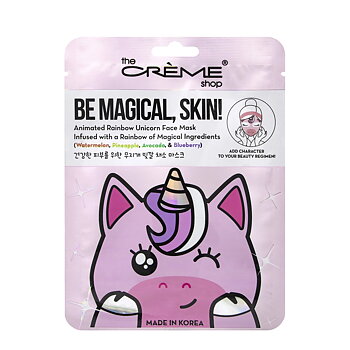 The Créme Shop - Be Magical, Skin! Animated Rainbow Unicorn Face Mask - Rainbow of Magical Ingredients