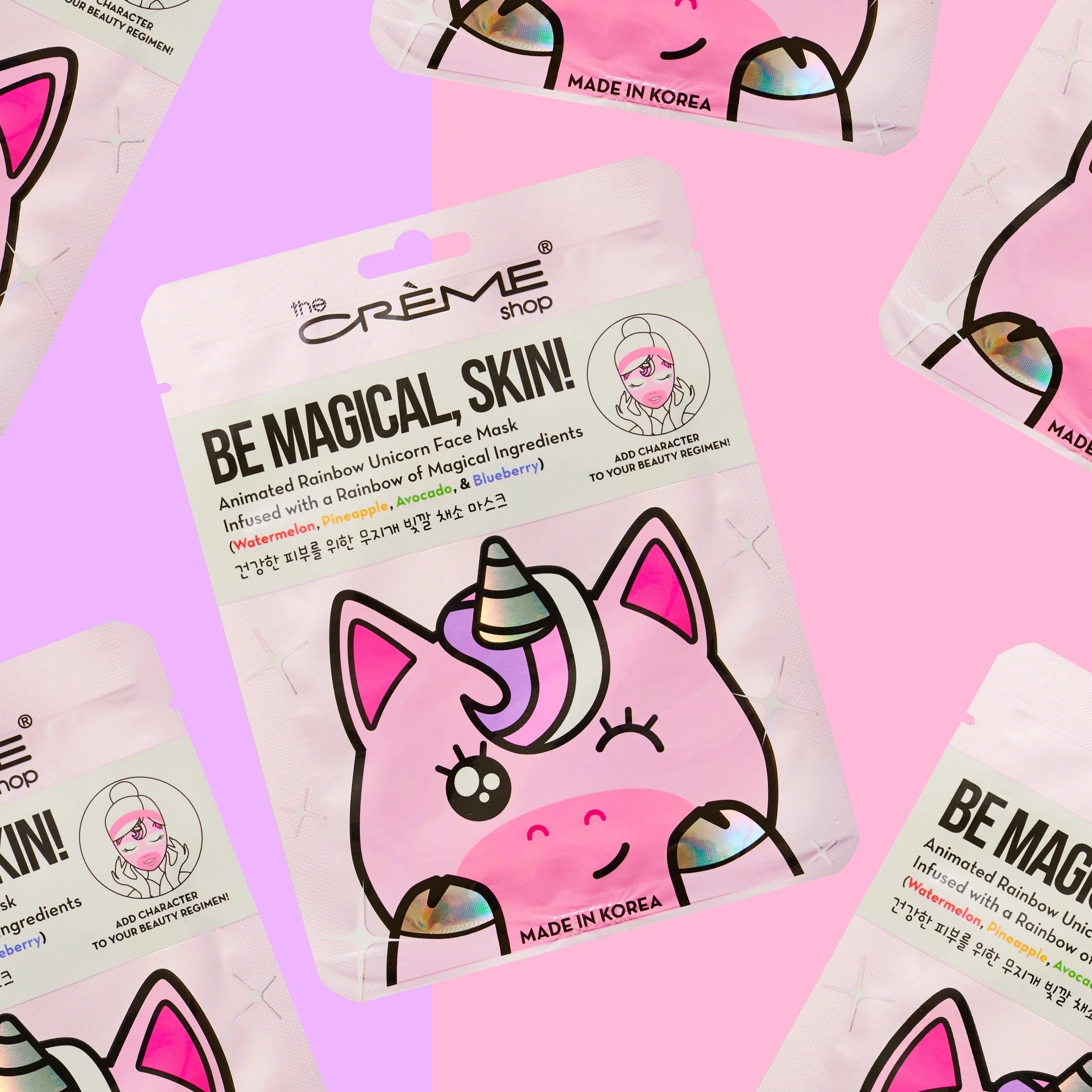 The Créme Shop - Be Magical, Skin! Animated Rainbow Unicorn Face Mask - Rainbow of Magical Ingredients - 3