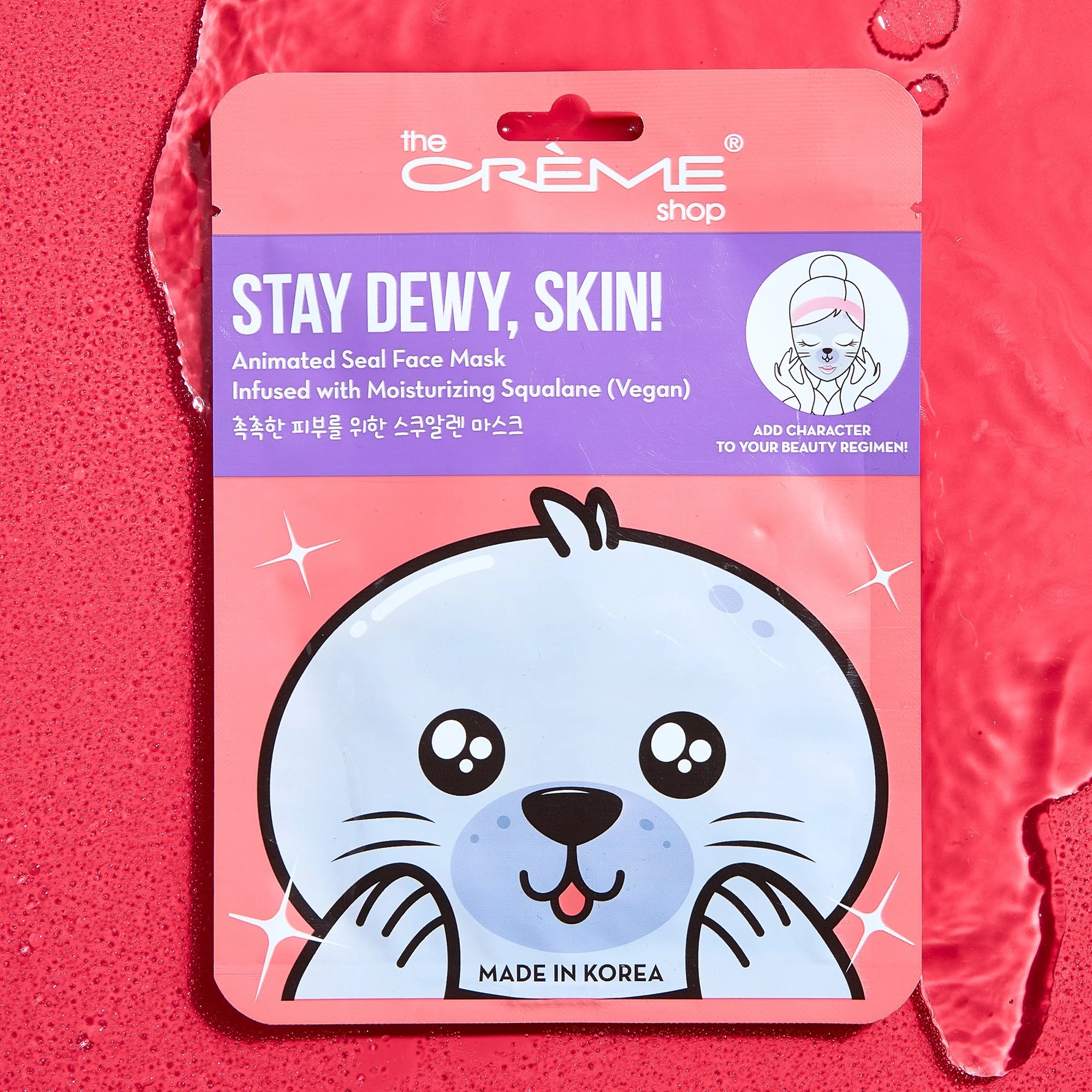 The Créme Shop - Stay Dewy, Skin! Animated Seal Face Mask - Infused with Moisturizing Vegan Squalane - 2