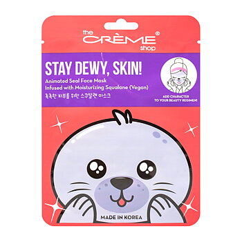 The Créme Shop - Stay Dewy, Skin! Animated Seal Face Mask - Infused with Moisturizing Vegan Squalane