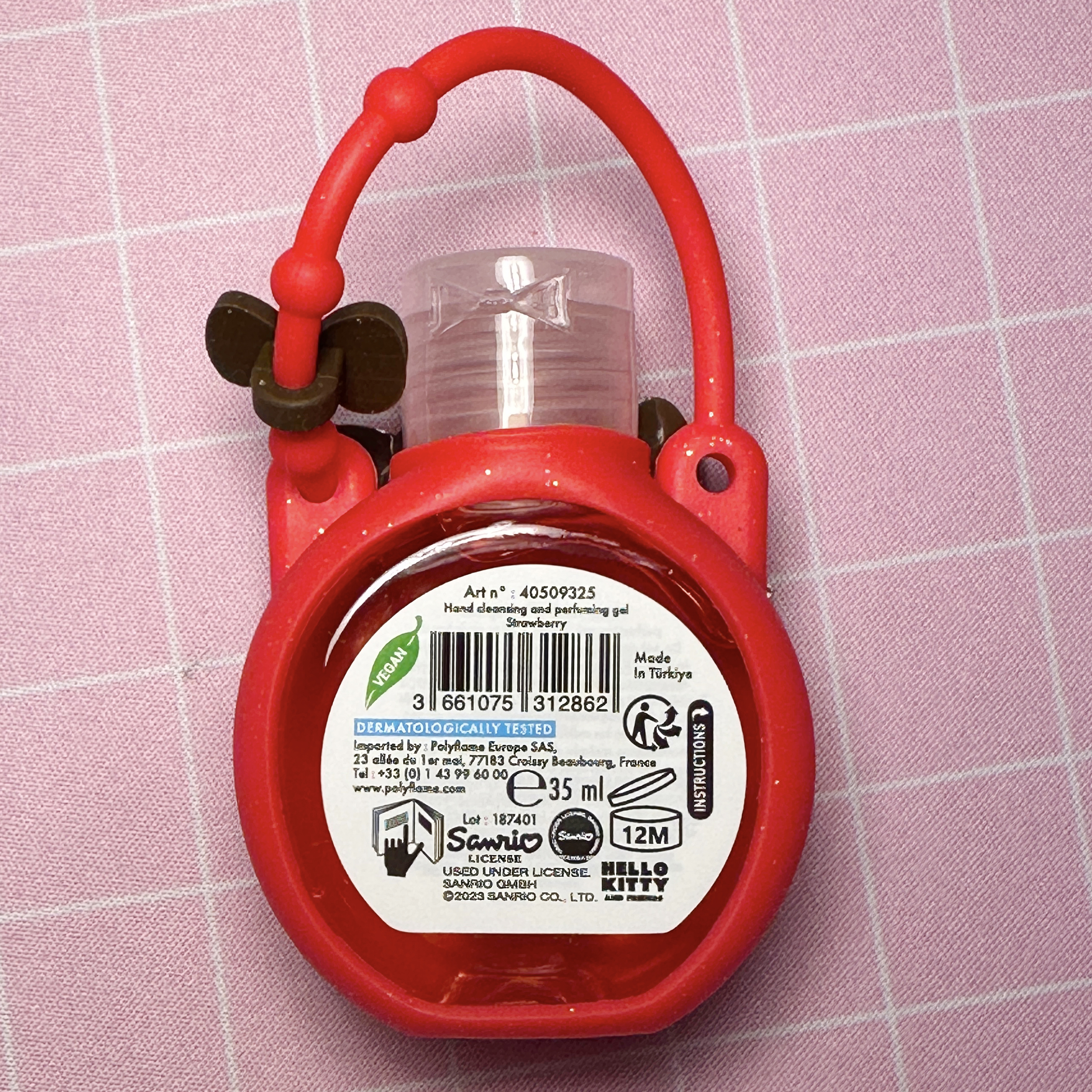 Sanrio Hello Kitty and Friends Handrengöringsgel med Siliconhållare 35 ml - 2