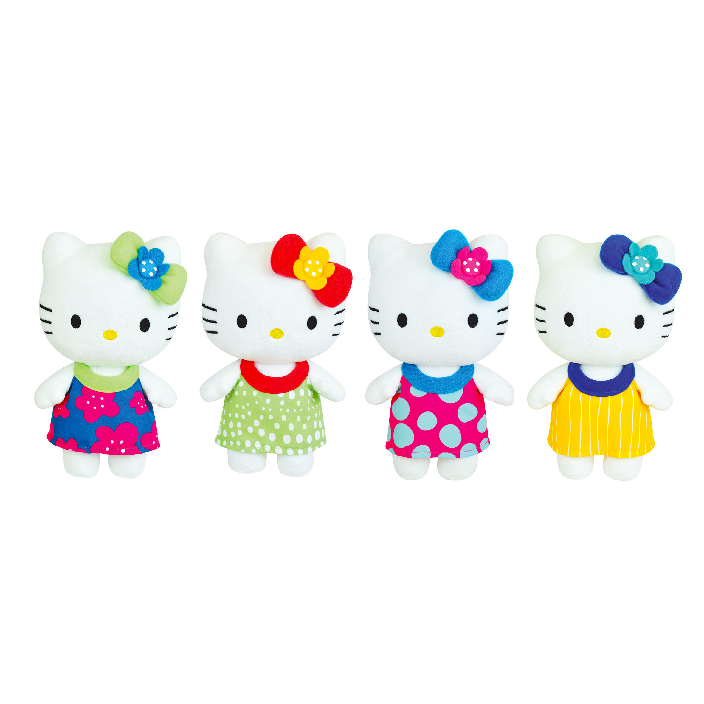 Hello Kitty Mjukis Gosedjur i Presentförpackning - Blå/röd klänning 22 cm - 2