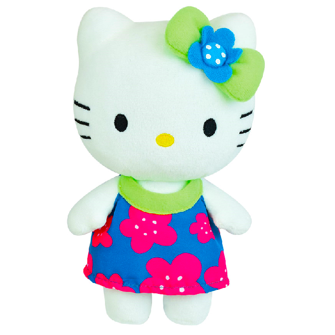 Hello Kitty Mjukis Gosedjur i Presentförpackning - Blå/röd klänning 22 cm - 4