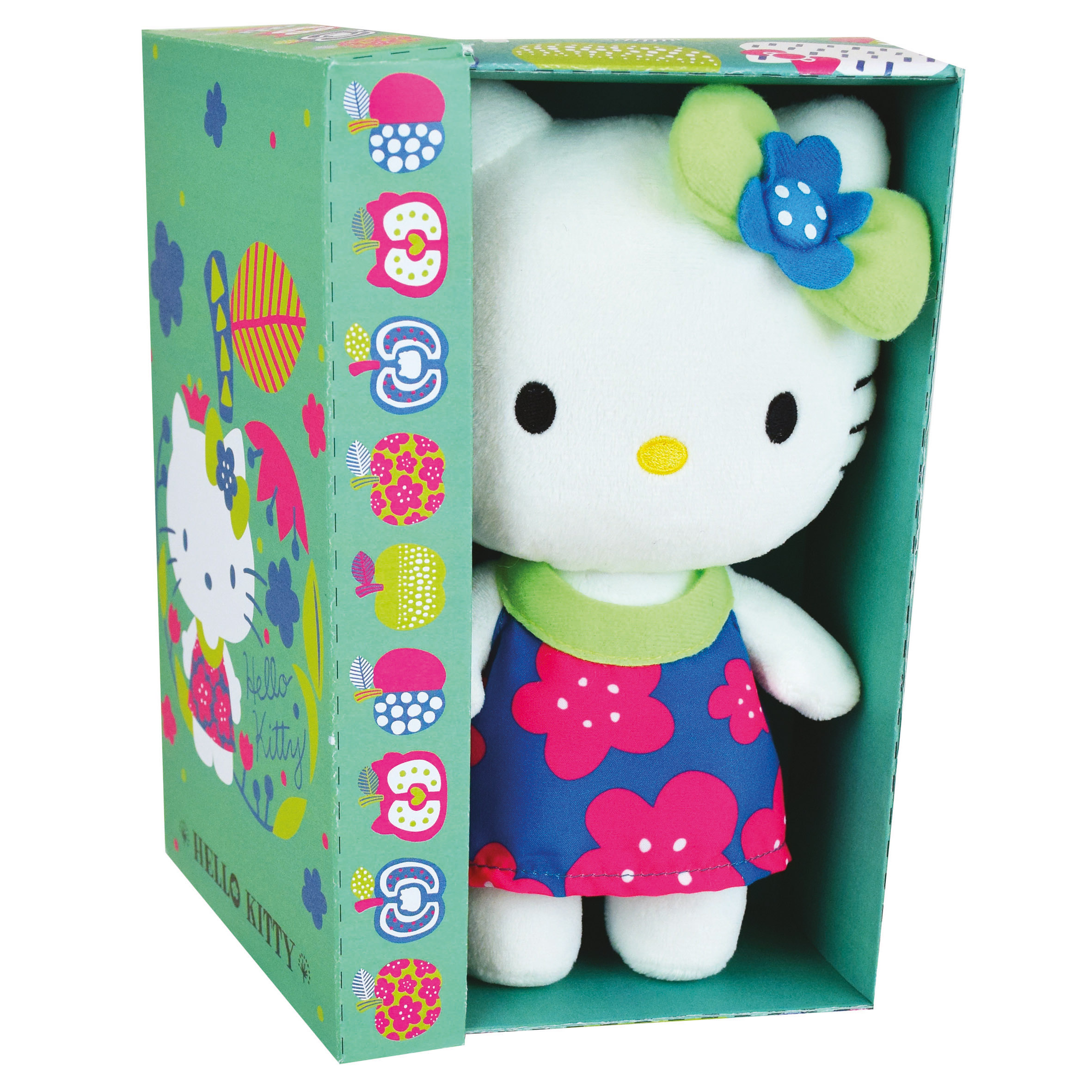 Hello Kitty Mjukis Gosedjur i Presentförpackning - Blå/röd klänning 22 cm - 3