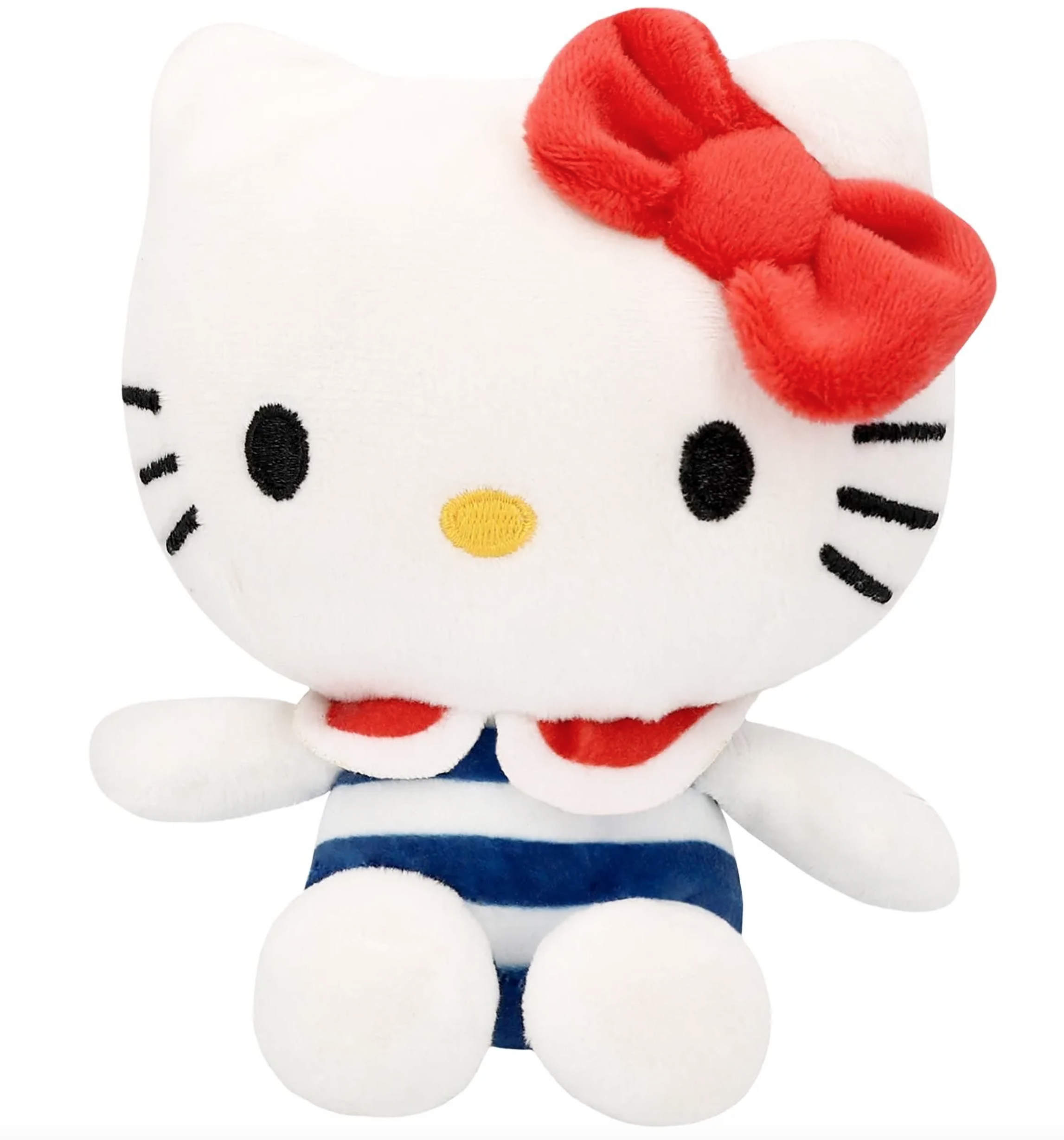 Hello Kitty Mjukis Gosedjur - Marin Randig Byxdress 14 cm - 6