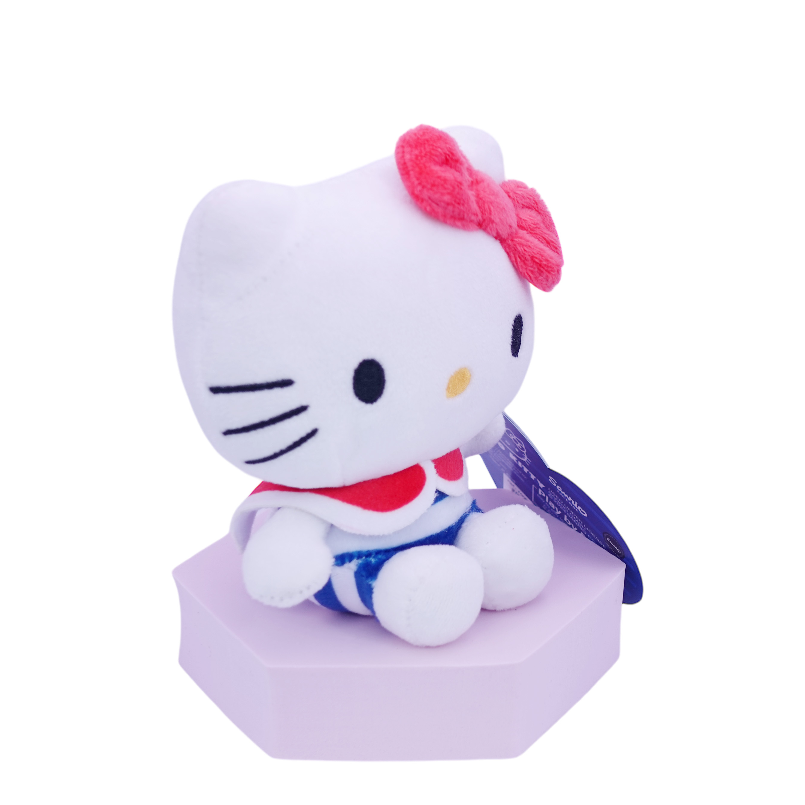 Hello Kitty Mjukis Gosedjur - Marin Randig Byxdress 14 cm - 4
