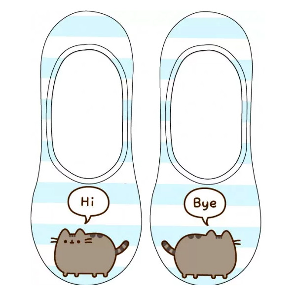 Pusheen Dam Strumpor Låga - Blå/vita invisible socks - 2